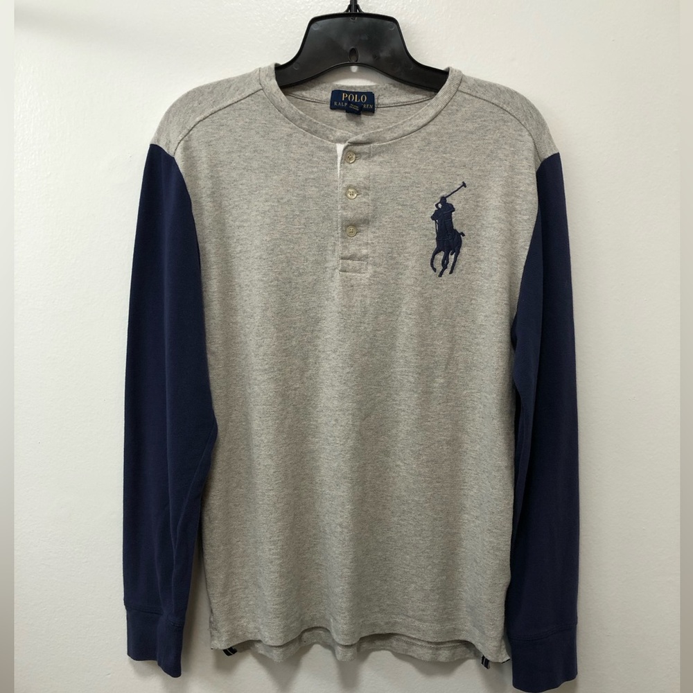 Polo Ralph Lauren Henley long sleeve t-shirt, cotton, size Big Boy L (14-16).